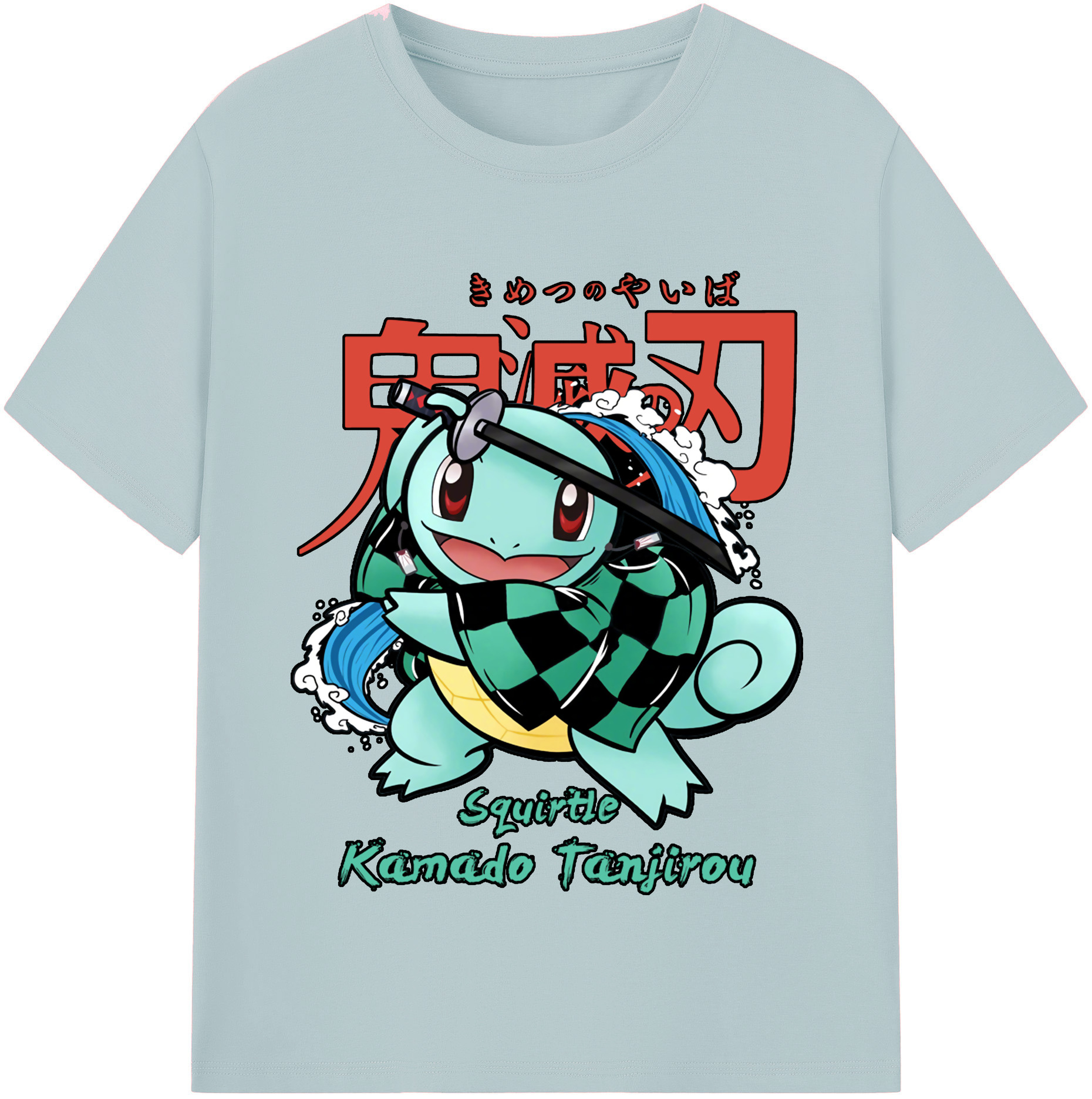 （画像用） 鬼滅の刃 竈門 炭治郎／かまど たんじろう Kamado Tanjirou 綿100％半袖Tシャツ（フロントプリント）